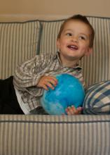 Day 26- James playing with a bouncy ball