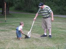 Playing Lacrosse with Daddy