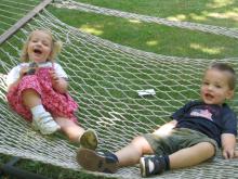 The hammock was used a lot on this camping trip.