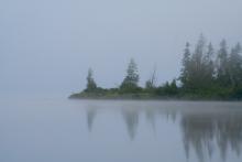 The morning mist facing north